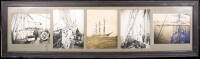 Framed group of 5 photographs of the Barque Moshulu