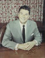 Original photograph portrait, inscribed and signed by Reagan