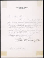 1 page letter, signed
