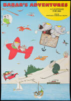 Babar's Adventures: Calendar for 1988 - poster signed by Laurent de Brunhoff