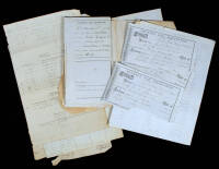 Small archive of receipts and ledger pages relating to Wells, Fargo & Co.