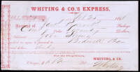 Receipt from Whiting & Co.'s Express