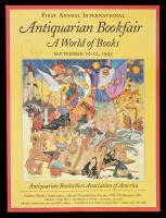 First Annual International Antiquarian Bookfair: A World of Books, September 10-12, 1993 - poster illustrated and signed by Michael Hague