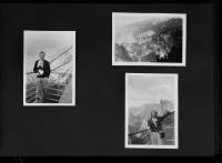 Album of approximately 88 snapshot photographs, over half of them recording a motor trip to Yosemite