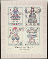 On Market Street - poster illustrated and signed by Anita Lobel