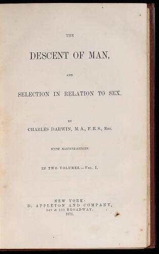 The Descent of Man and Selection in Relation to Sex.