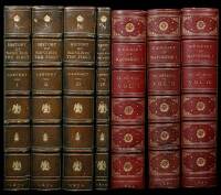 Group of biographies of Napoleon Bonaparte in fine leather bindings