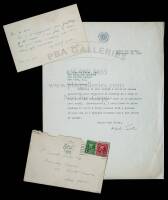 Typed letter, signed & autograph note, signed.