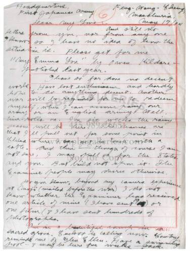 Autograph Letter Signed by Jack London, to Charmian Kittredge, written from Manchuria