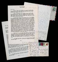 Autograph letter and postcard from Elaine Steinbeck to Ernest and Nan Martin