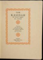 The Kas&icirc;dah of H&acirc;j&icirc; Abd&ucirc; el-Yezd&icirc;