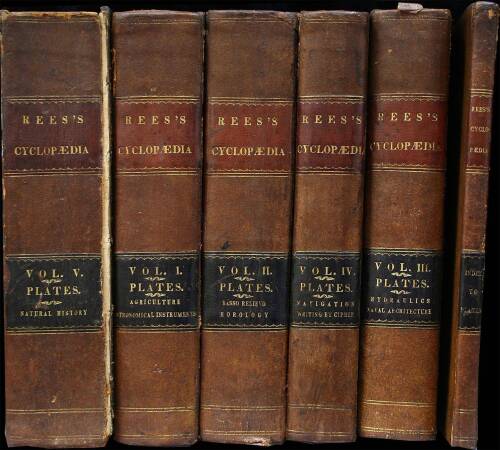 The Cyclopaedia; Or, Universal Dictionary of Arts, Sciences and Literature. Plate Volumes 1-5, plus index.