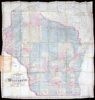 Chapman's New Sectional Map of Wisconsin Published by Silas Chapman Milwaukee Wisconsin 1870