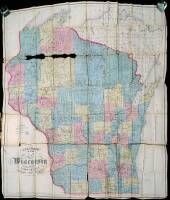 Chapman's New Sectional Map of Wisconsin Published by Silas Chapman Milwaukee Wisconsin 1872