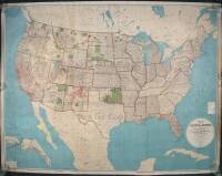 Map of the United States and Territories with Adjacent Parts of Canada and Mexico ...