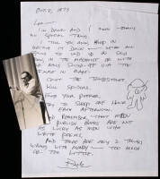 Collection of 5 letters signed by Bukowski to Connecticut Poet Laureate Leo Connellan, plus an original photograph and a related paper item regarding Bukowski's San Francisco poetry reading in December 1973