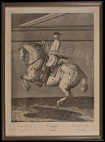 Three copperplate engravings of equestrian scenes