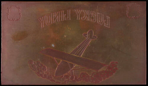 Lucky Lindy Inner Cigar Box Label Embossing Die
