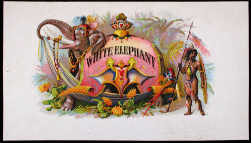 White Elephant Inner Cigar Box Label