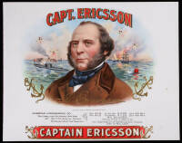 Capt. Ericsson Inner Cigar Box Label