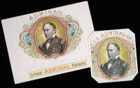 Admiral Inner & Outer Cigar Box Label Set