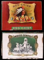 Lot of 2 American Indian Inner Cigar Box Labels