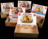 Lot of 5 American Indian Cigar Boxes