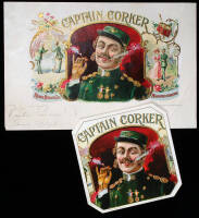 Captain Corker Inner & Outer Cigar Box Label Set