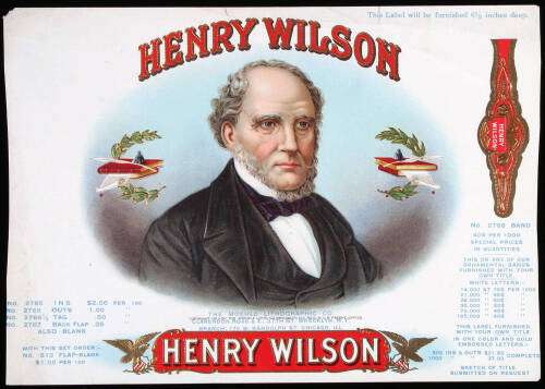 Henry Wilson Inner Cigar Box Label