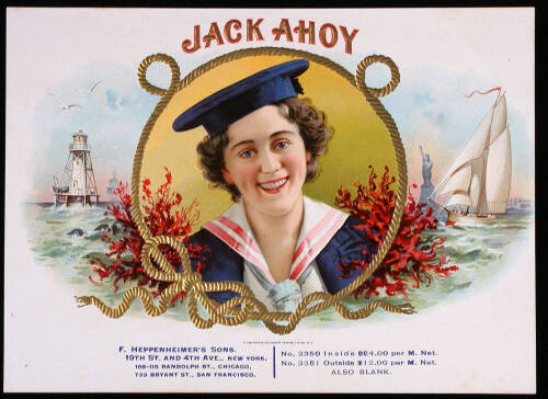 Jack Ahoy Inner Cigar Box Label