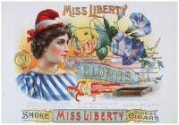 Miss Liberty Inner Cigar Box Label