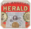 Los Angeles Herald Outer Cigar Box Label