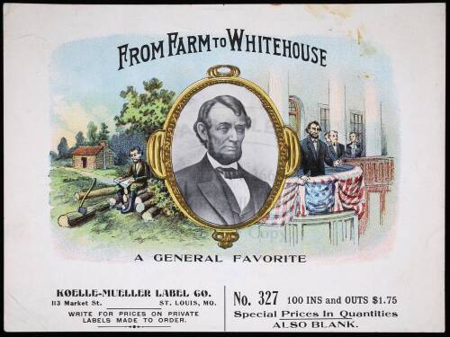 From Farm To Whitehouse Inner Cigar Box Label