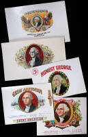 Lot of 5 George Washington Inner Cigar Box Labels