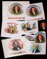 Lot of 9 Presidential Cigar Box Labels Printers' Proofs