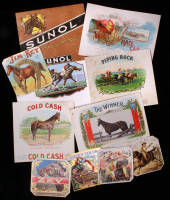 Lot of 12 Horse Racing Inner & Outer Cigar Box Labels