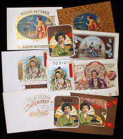 Lot of 10 Japanese Women & Men Cigar Box Labels