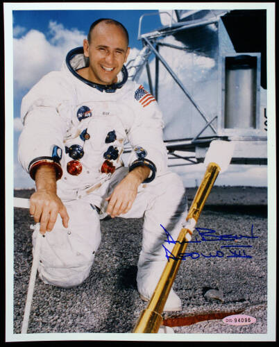 Color photographs of Alan Bean, signed