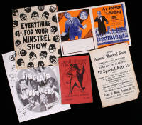 Lot of Approximately 19 Minstrel Show Blackface Advertising Ephemera