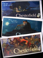 Lot of 5 Chesterfield Cigarettes Tobacco Advertising Posters