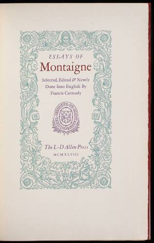 Essays of Montaigne