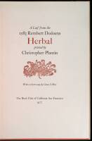 A Leaf from the 1583 Rembert Dodoens Herbal printed by Christopher Plantin
