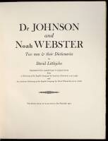 Dr Johnson and Noah Webster. Two men & their Dictionaries
