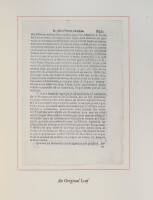 An Original Leaf from Francisco Palou's Life of the Venerable Father Junipero Serra, 1787