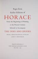 Odes and Epodes [with] Pages from Earlier Editions of Horace...