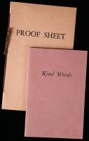 Proof Sheet of the Smallest Printed Book in the World [&] Kind Words About the Smallest Printed Book in the World