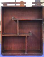 Wooden wall bookcase for miniature books