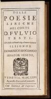 Delle Poesie Liriche del conte D. Fvlvio Testi...