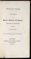 Italian Tales. Tales of Humour, Gallantry, and Romance, Selected and Translated from the Italian