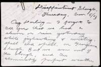 Autograph letter from Jack London to Charmian Kittredge, November 5, 1903